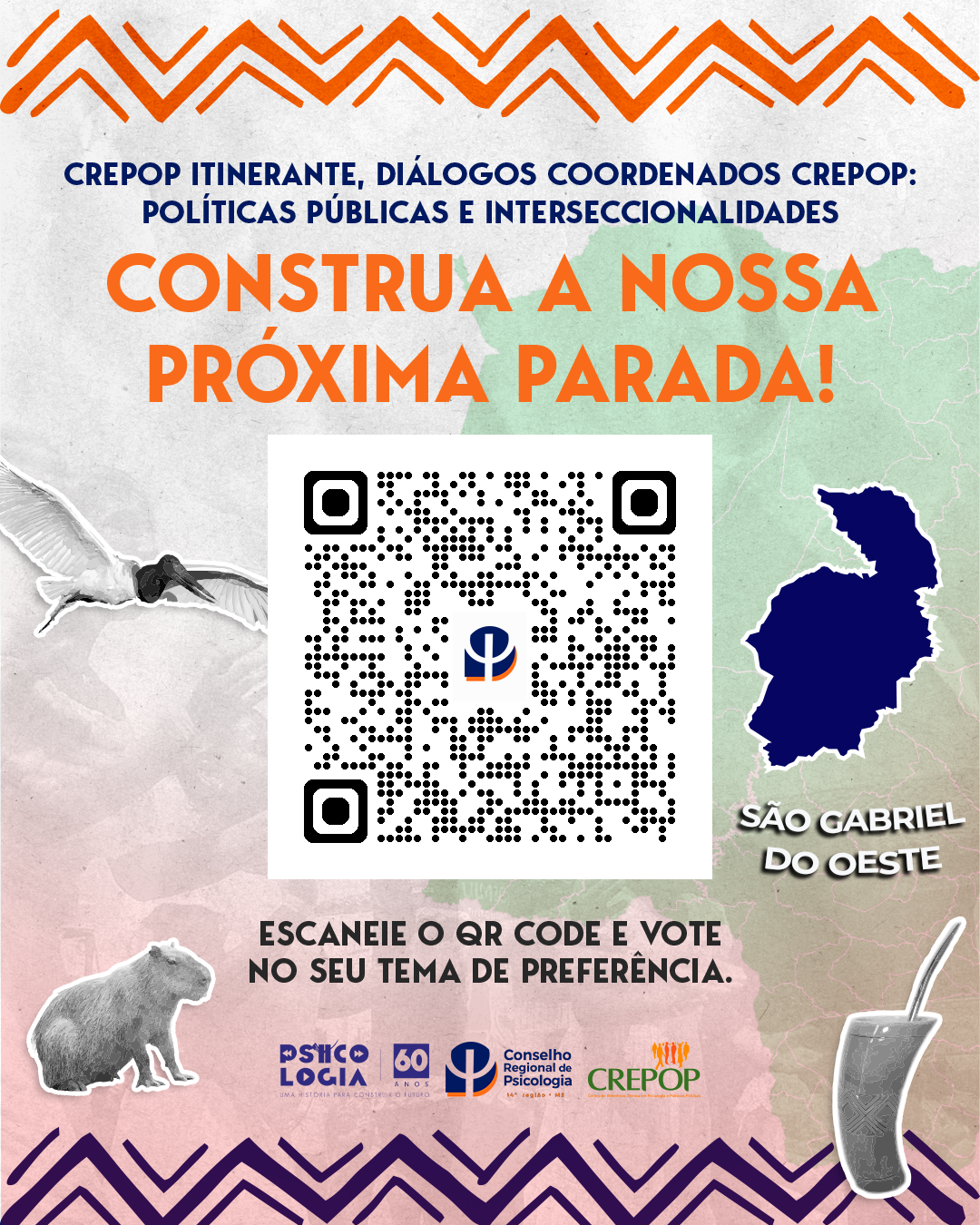 Leia mais sobre o artigo A 18ª Parada do CREPOP ITINERANTE será em São Gabriel do Oeste! Diálogos Coordenados – Políticas Públicas e Interseccionalidades 🌟