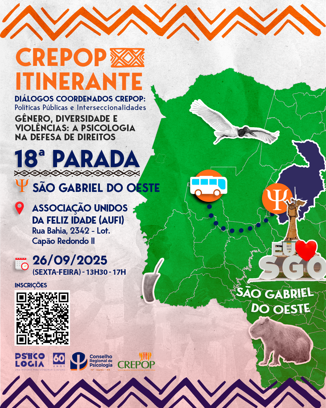 Leia mais sobre o artigo 📢 Diálogos Coordenados CREPOP: Políticas Públicas e Interseccionalidades – Gênero, Diversidade e Violências: A Psicologia na defesa de direitos