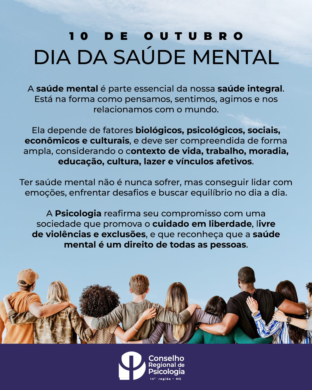 Leia mais sobre o artigo 10 de outubro – Dia da Saúde Mental