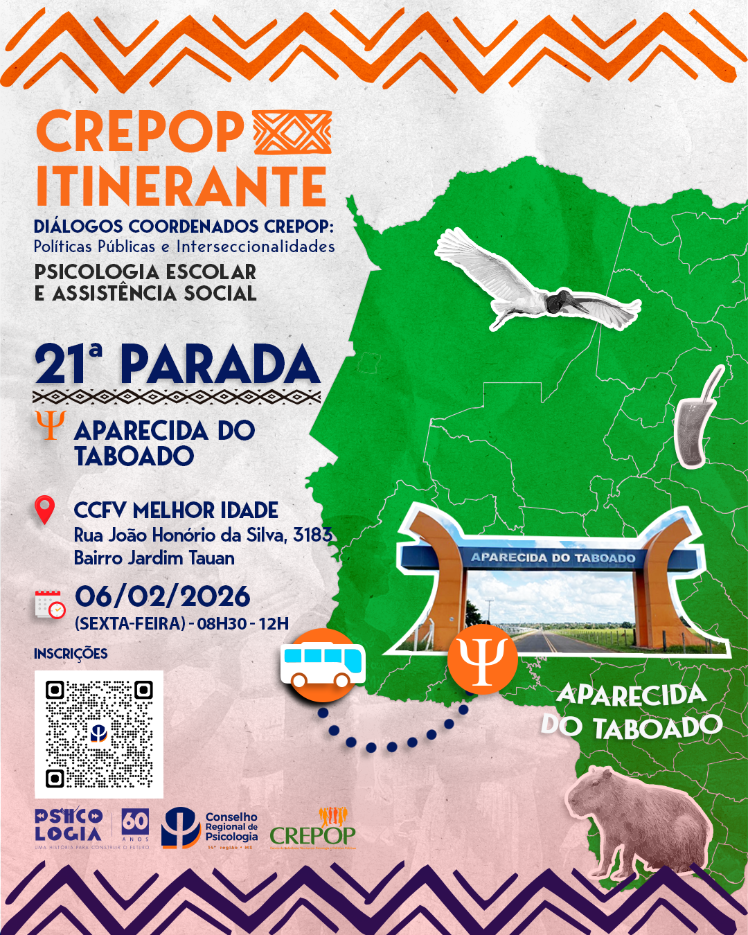 Leia mais sobre o artigo Diálogos Coordenados CREPOP – 21ª Parada: Aparecida do Taboado