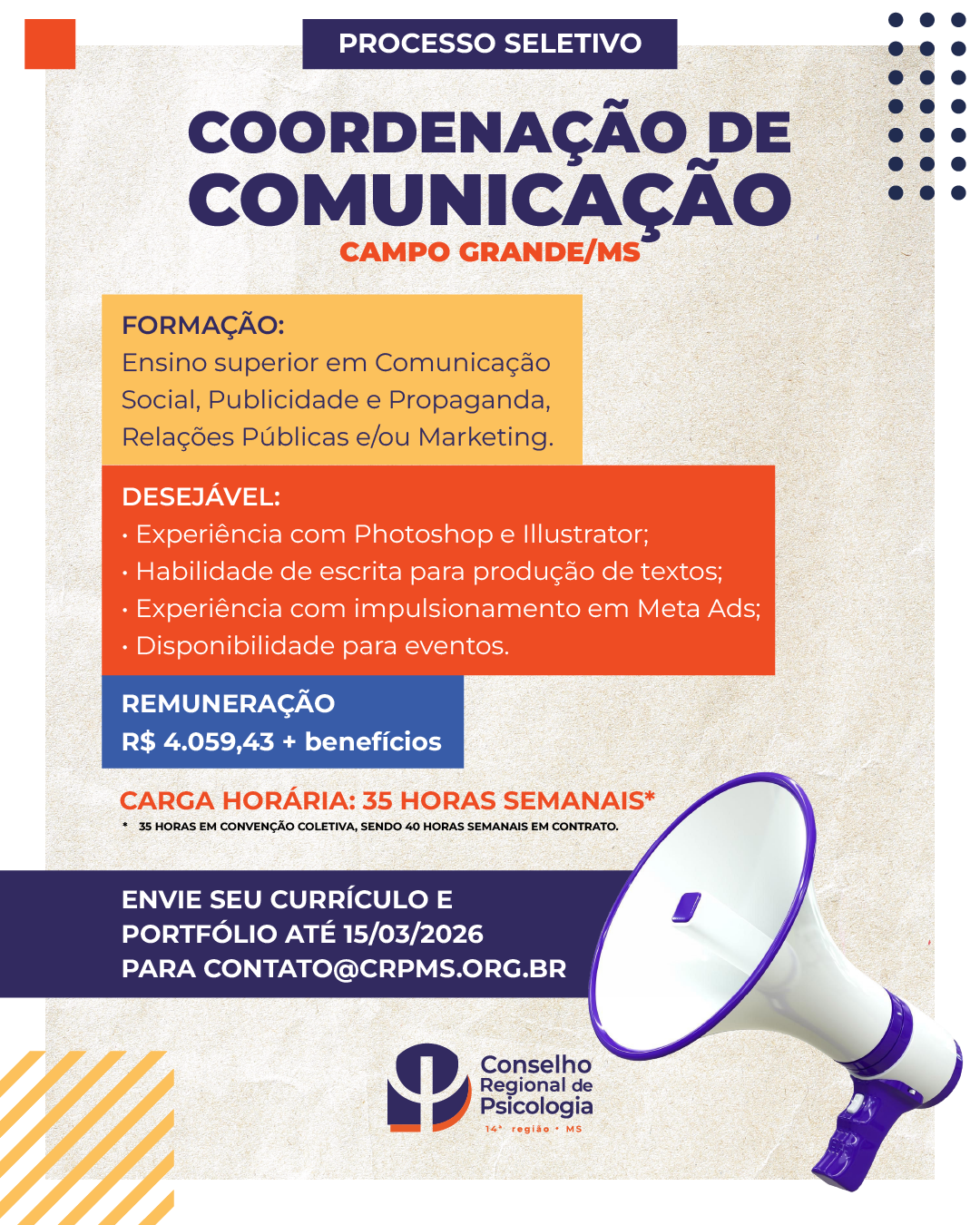Leia mais sobre o artigo Vaga aberta para Coordenação de Comunicação